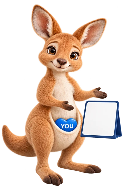 Roo helping pose