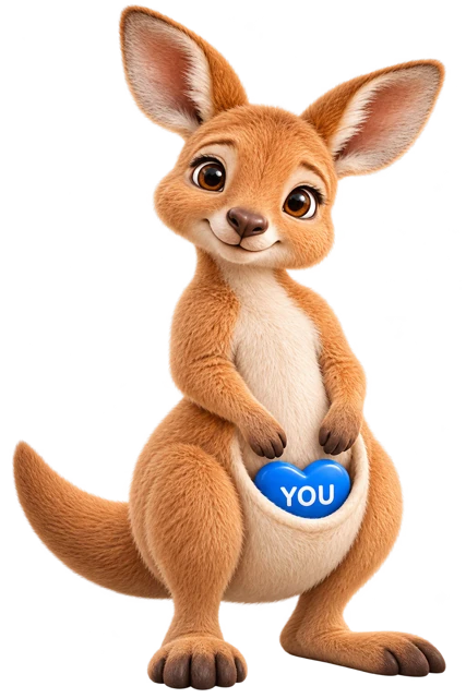 Roo love pose