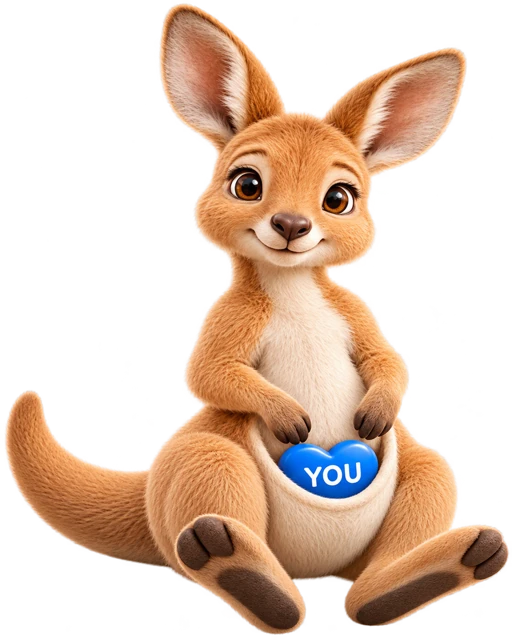 Roo relaxed pose