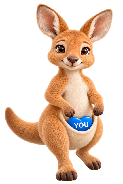 Roo walking pose