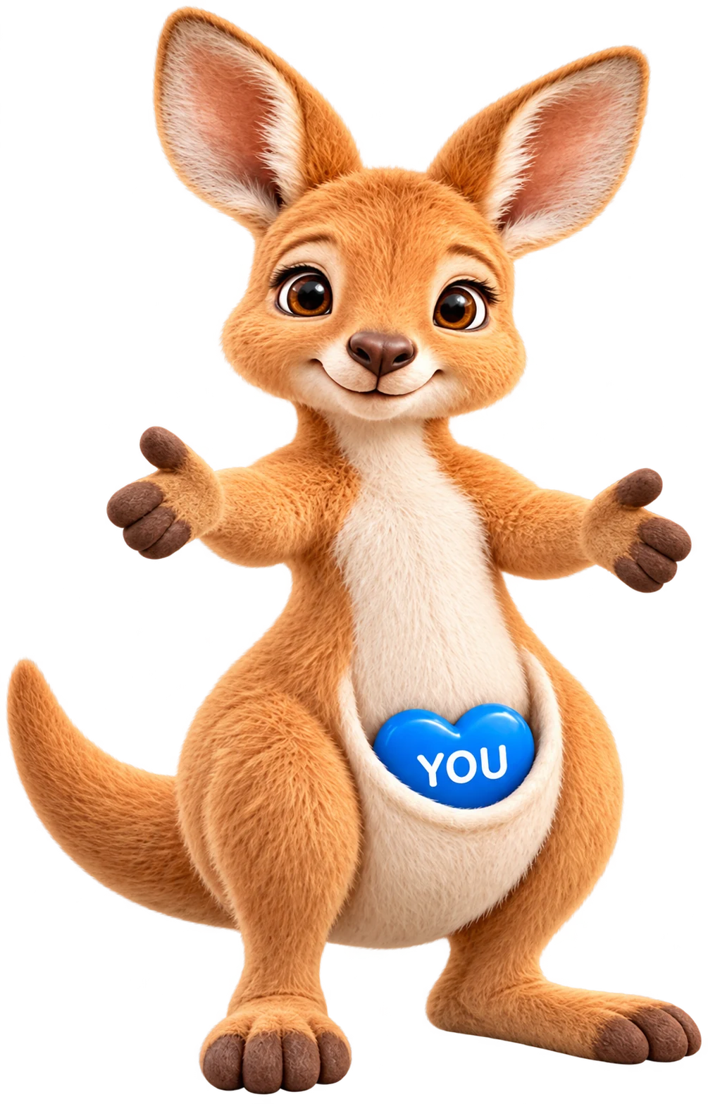 Roo hug pose